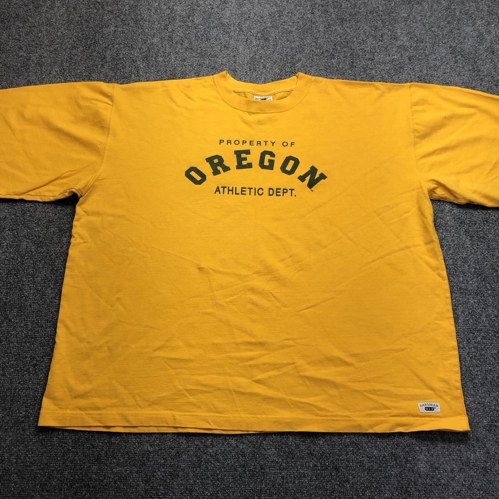 Oregon Ducks Shirt Mens 2XL Yellow NCAA Football Oarsman 913 Athletic Tee
